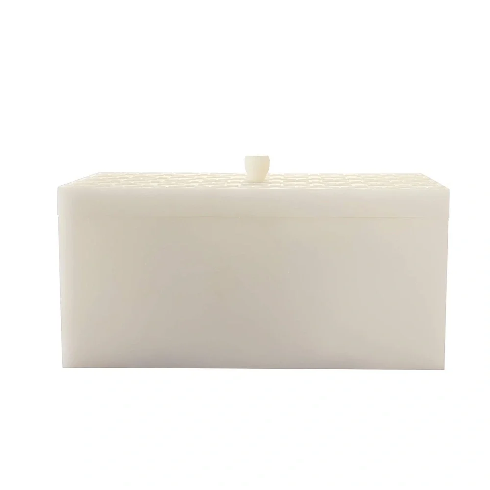 VERN YIP SKL Home White Bathroom Accessory Box Toothbrush Vanity Lithgow Storage